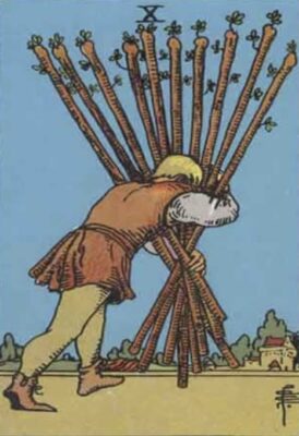 The Ten of Wands Tarot Card Meaning | Kristian von Sponneck